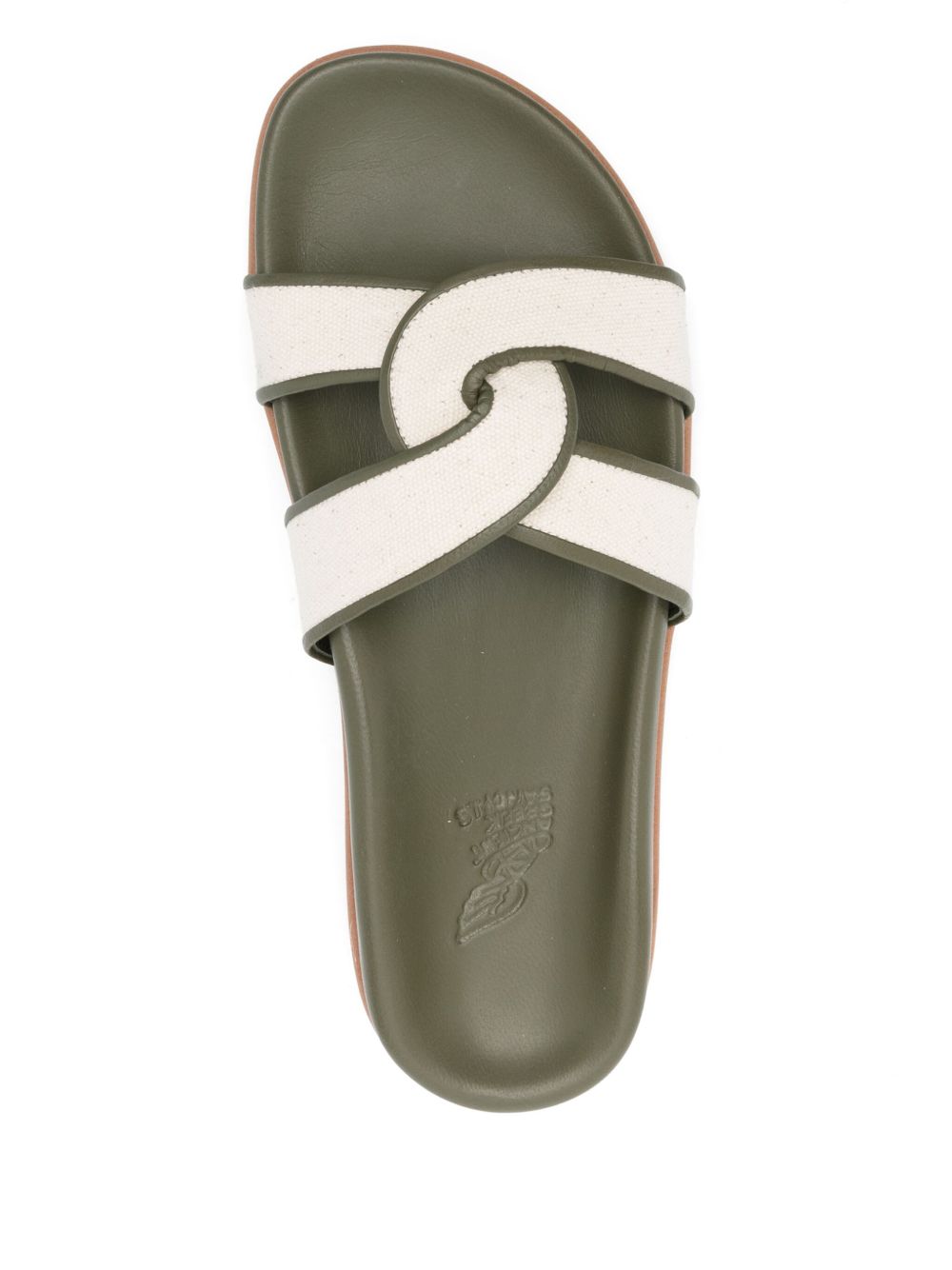 サンダル・ミュール ANCIENT GREEK SANDALS SLIPPER (DESMOSFOOTBED KHAKINATURAL) ANCIENT GREEK SANDALS DESMOS FOOTBED KHAKI/NATURAL - Nida